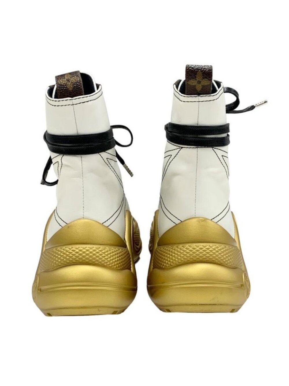 Louis Vuitton Arclight Line Monogram Sneakers High Cut Leather White - Picture 6 of 10